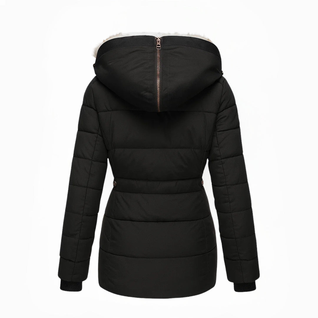 Perpetua – Insulated Winter Coat with Faux Fur Hood