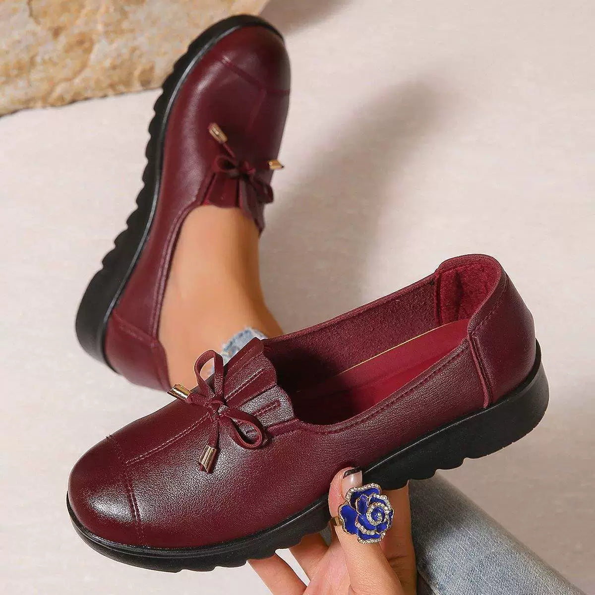 Margaret – Bow Detail Comfort Loafers