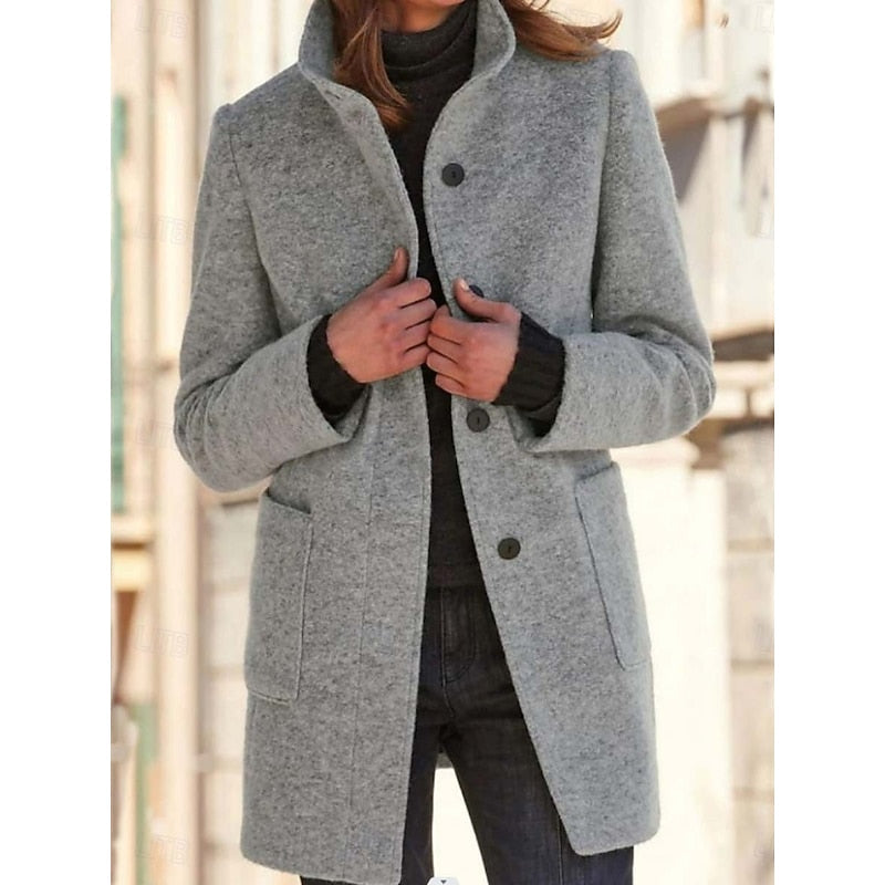 Ophelia – Tailored Stand-Collar Coat