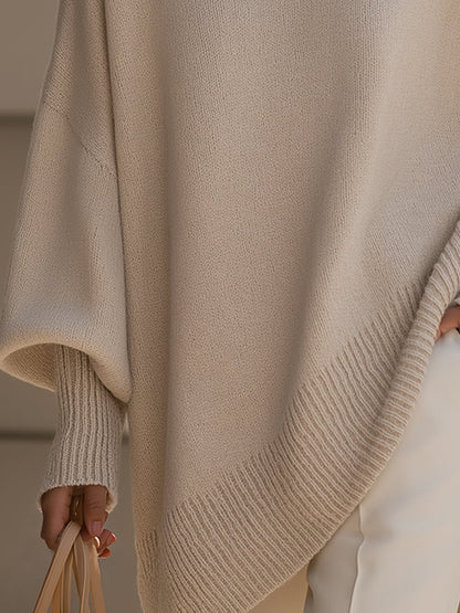 Fionnuala – Oversized Draped Asymmetric Knit Jumper