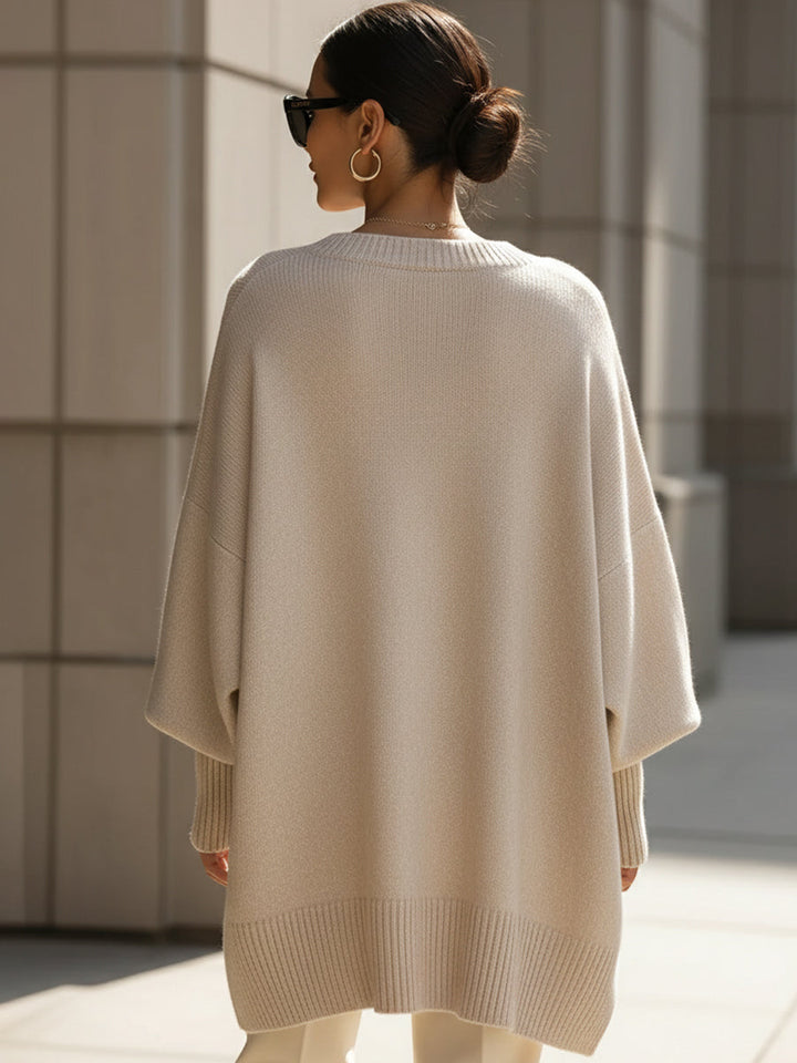 Flora – Oversized Draped Knit Pullover
