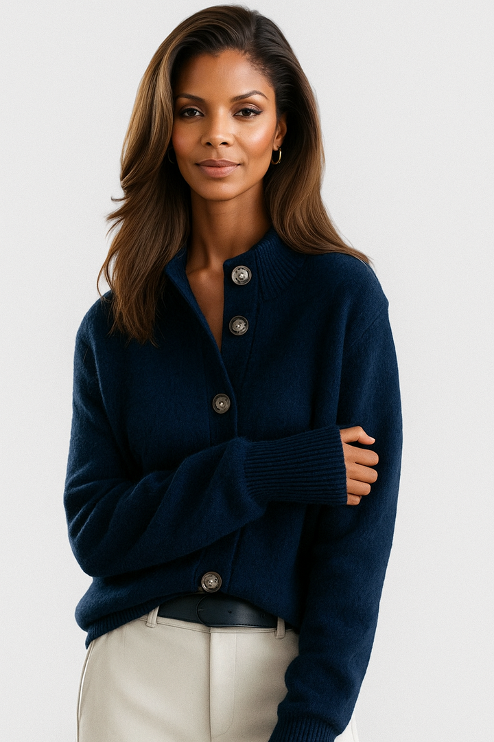 Nancy – Button-Front Knit Cardigan