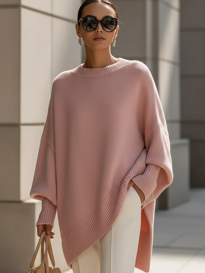 Flora – Oversized Draped Knit Pullover