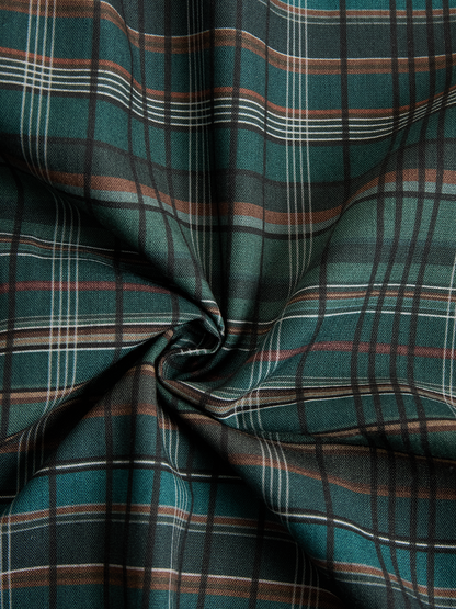 Mhairi – Plaid Shirt Maxi Dress