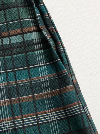Mhairi – Plaid Shirt Maxi Dress
