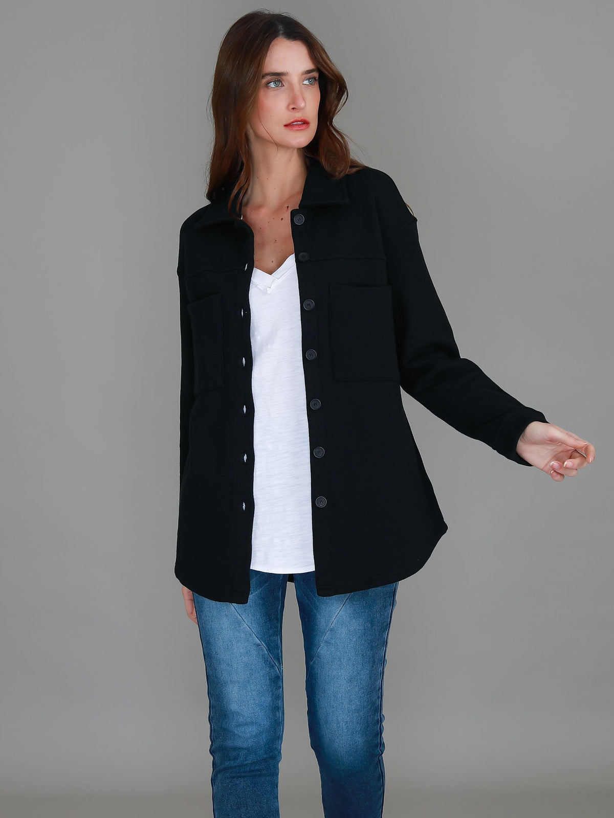 Glenda – Oversized Button-Down Shacket