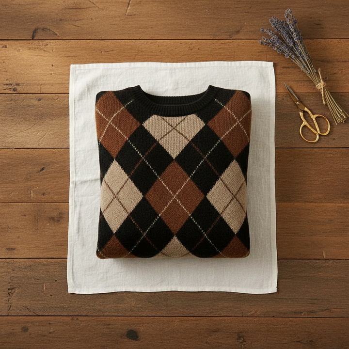Sylvia – Argyle Knit Jumper