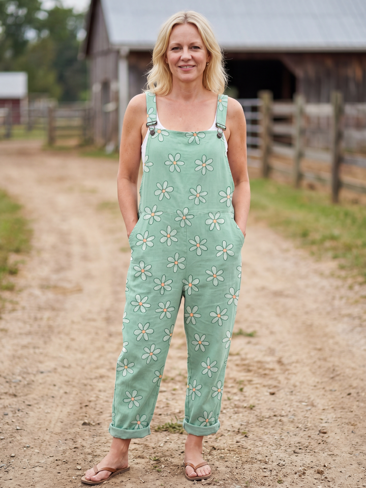 Anastasia | Floral-Print Dungarees