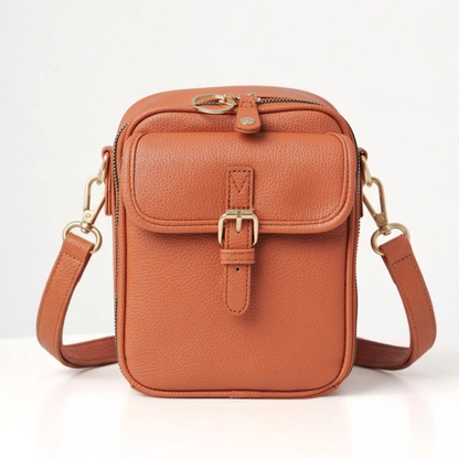 Angela – Structured Buckle Crossbody Bag