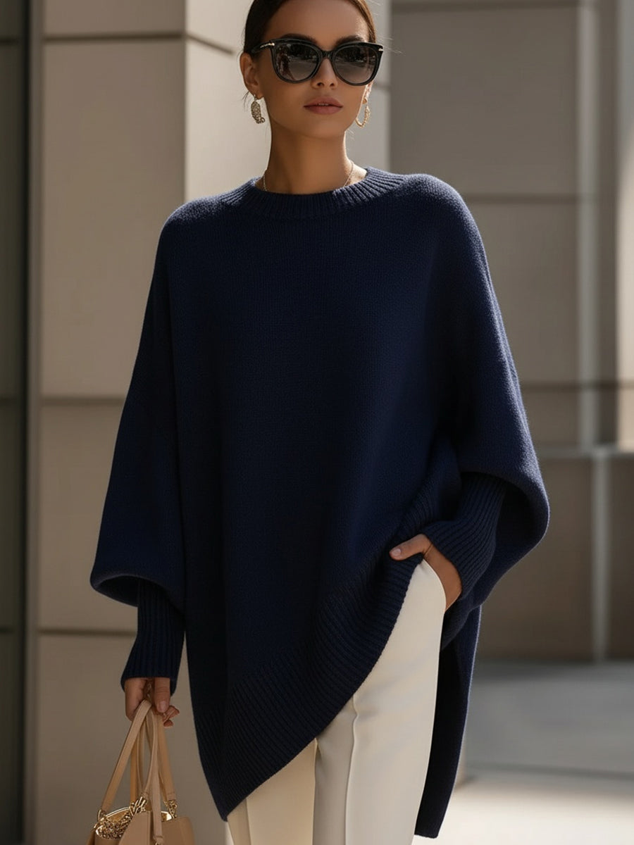 Flora – Oversized Draped Knit Pullover