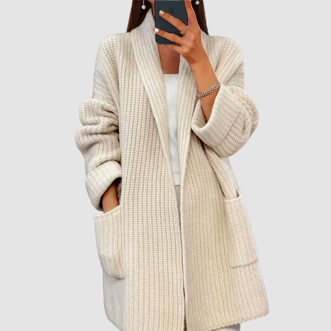 Roisin – Chunky Knit Open-Front Cardigan