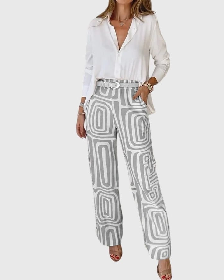 Averie | Stylish Trousers + Free Blouse & Belt