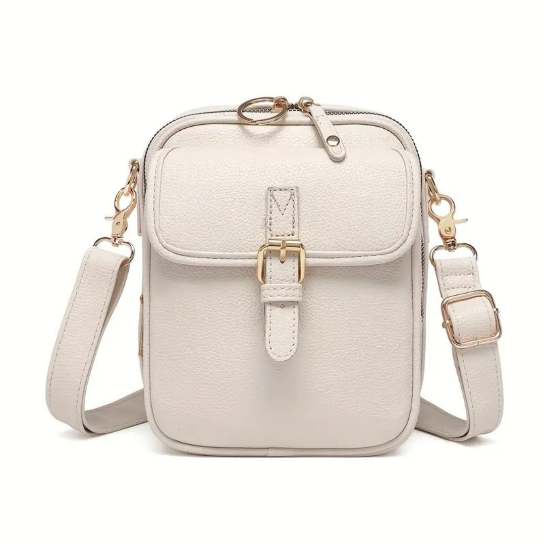 Angela – Structured Buckle Crossbody Bag