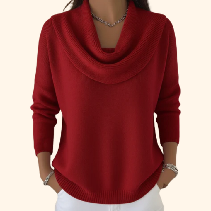 Jacinta – Cowl Neck Knit Jumper
