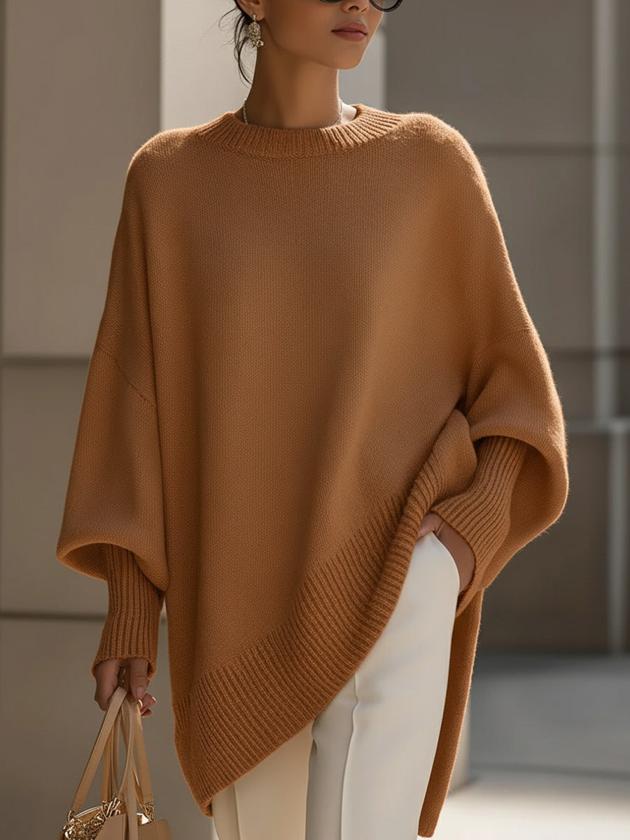 Flora – Oversized Draped Knit Pullover