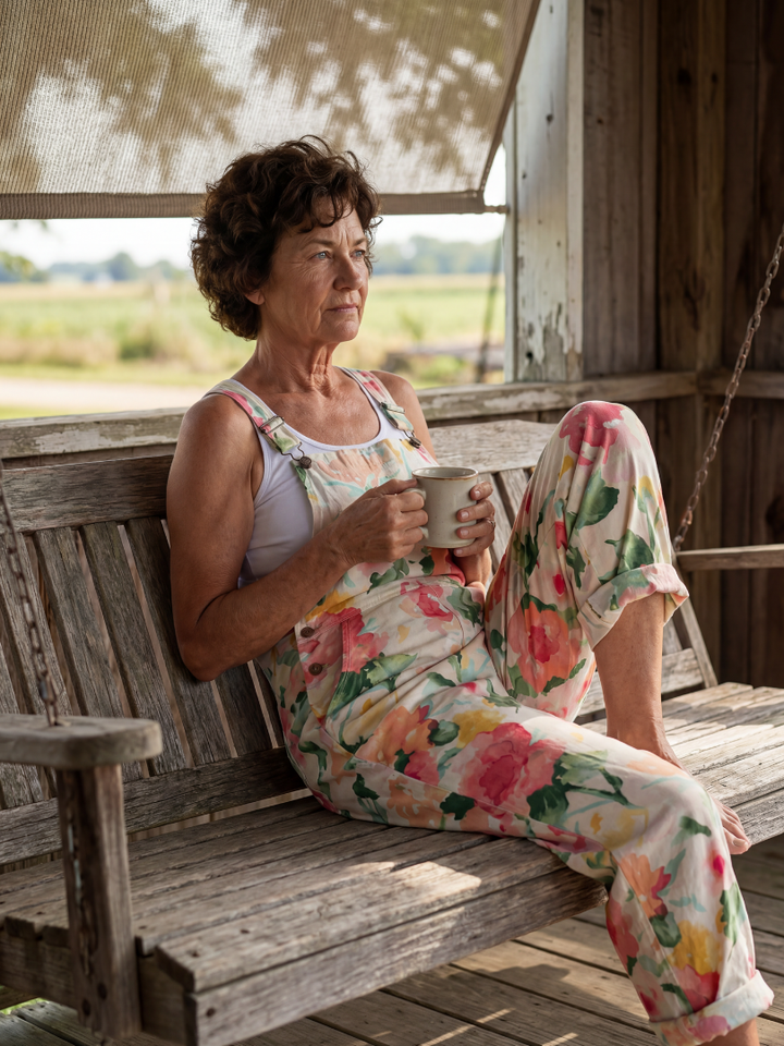 Christen | Floral-Print Dungarees