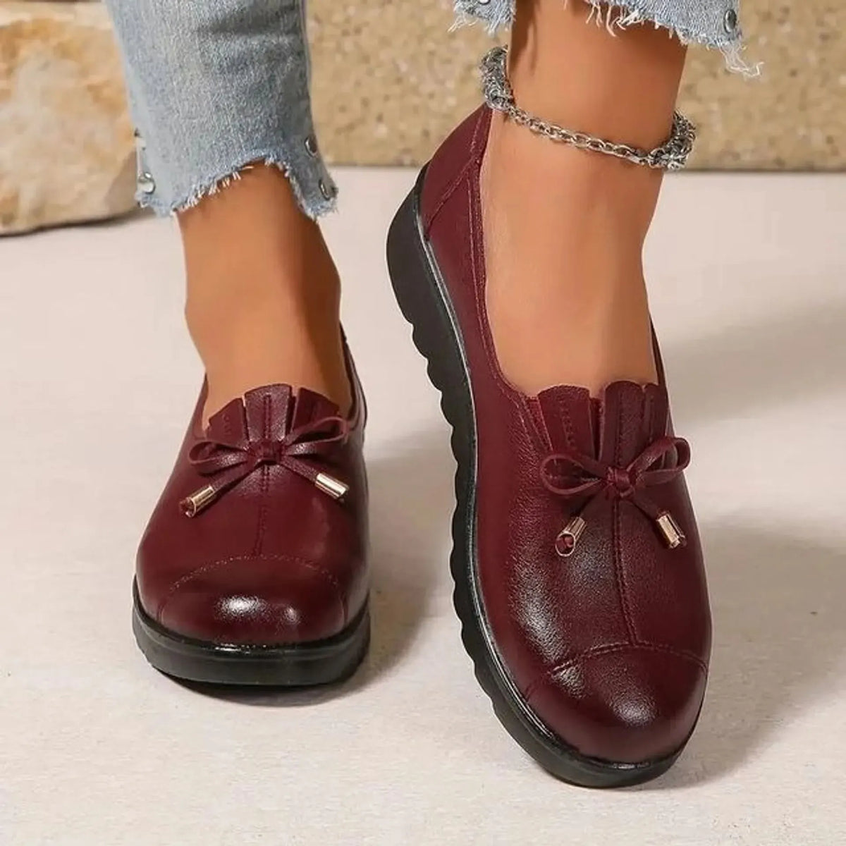Margaret – Bow Detail Comfort Loafers
