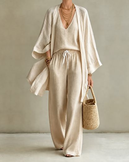 Josie – Relaxed Linen-Look Three-Piece Set