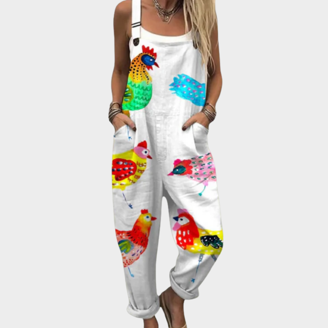 Audrey | Patchwork Print Dungarees