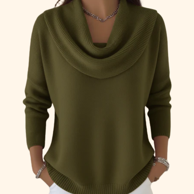 Sibyl – Cowl Neck Knit Jumper
