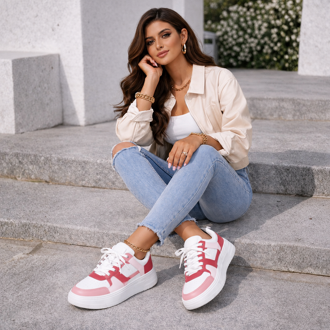 Marjory – Lace-Up Platform Trainers