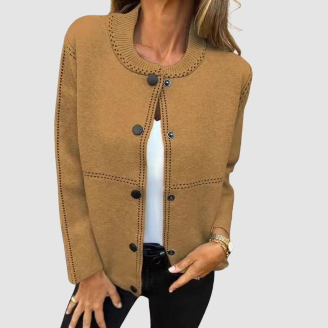 Christine – Button-Front Knit Cardigan
