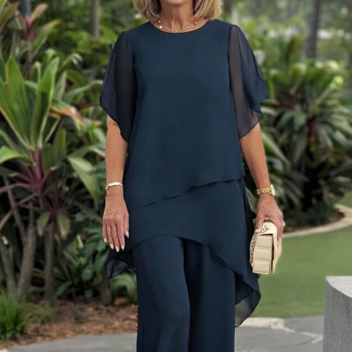 Kathleen | Chic Asymmetric Top & Trouser Set