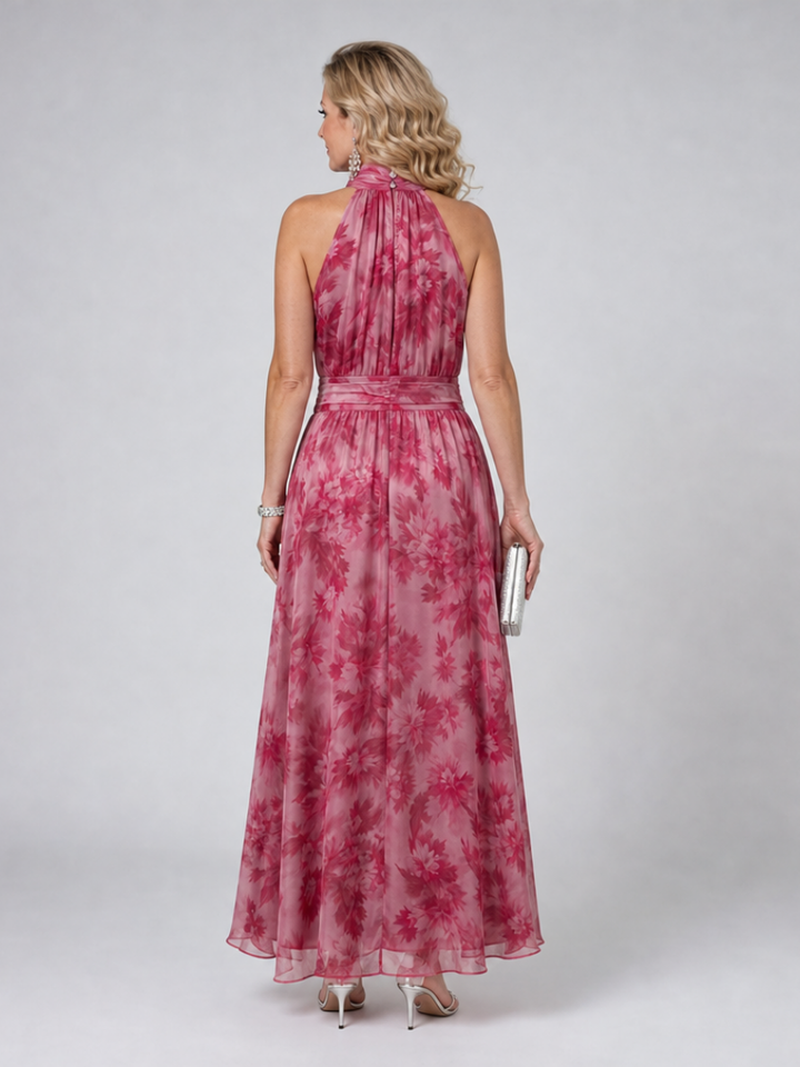 Niamh | Soft Halter Neck Midi Dress