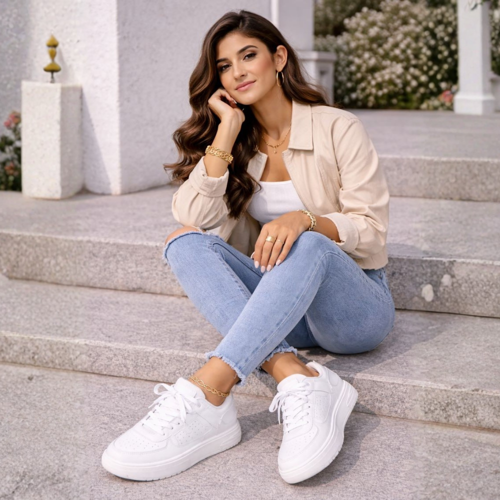Marjory – Lace-Up Platform Trainers