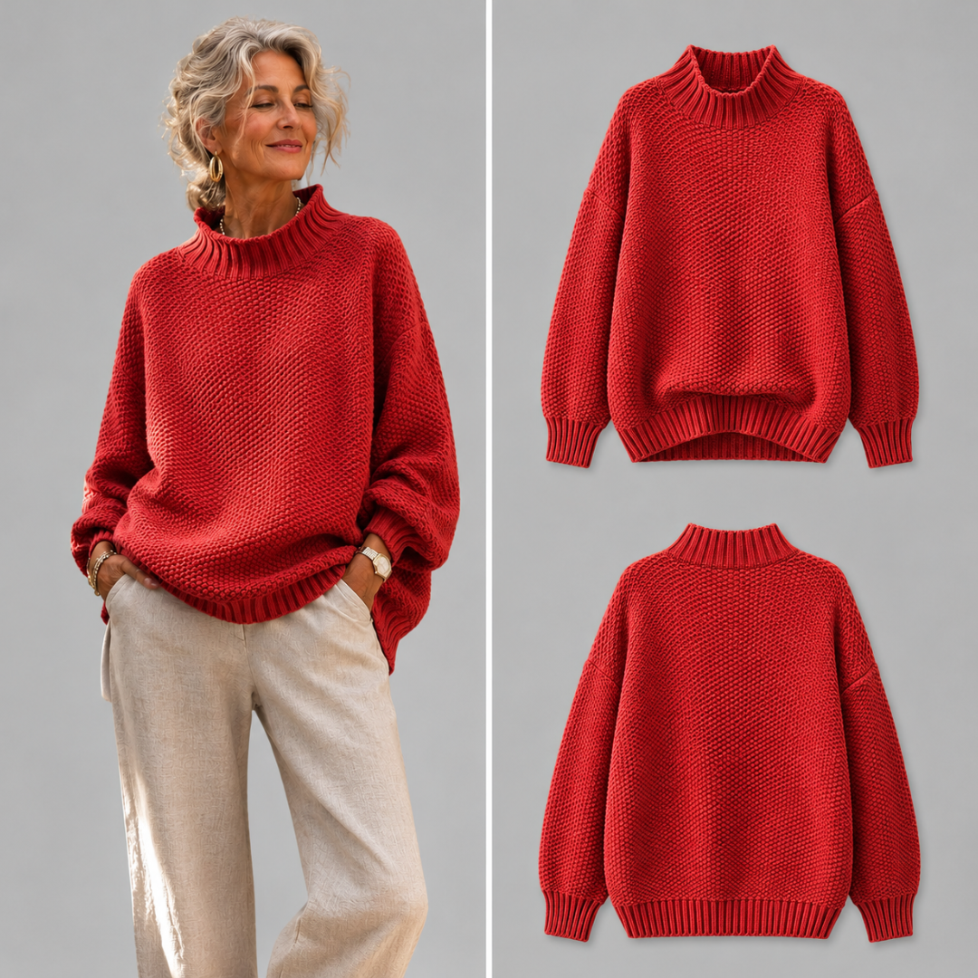Rhoda – Relaxed Textured Knit Jumper