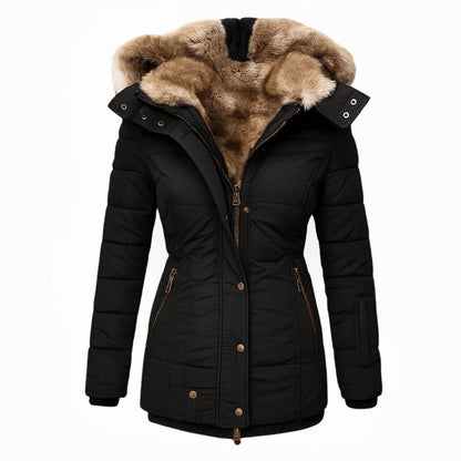 Perpetua – Insulated Winter Coat with Faux Fur Hood