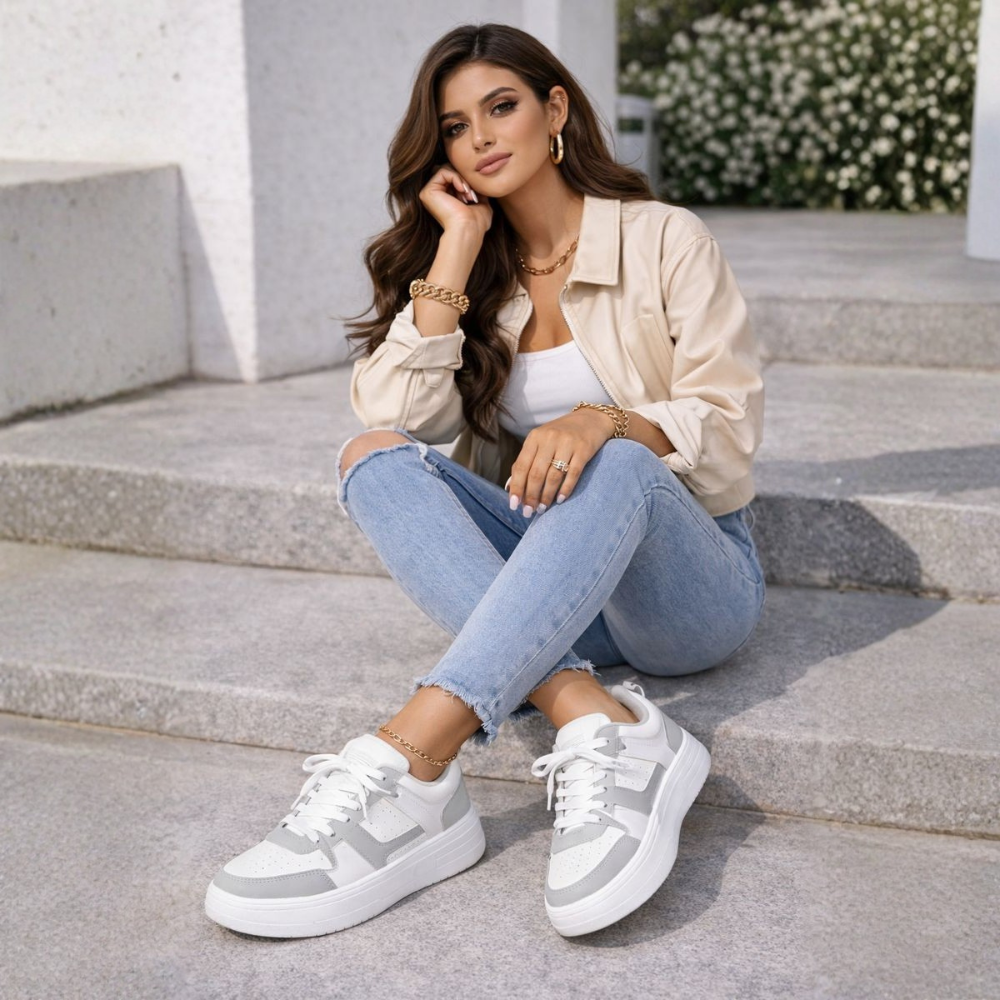 Marjory – Lace-Up Platform Trainers