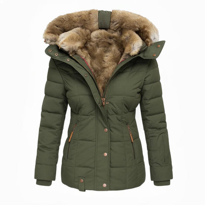 Perpetua – Insulated Winter Coat with Faux Fur Hood