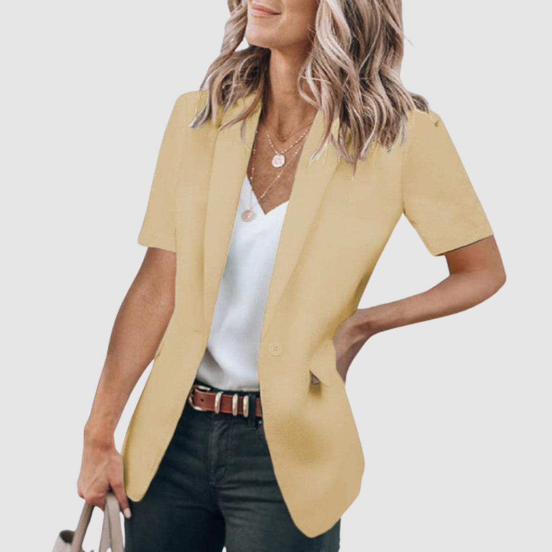 Nesta – Short Sleeve Open Front Blazer