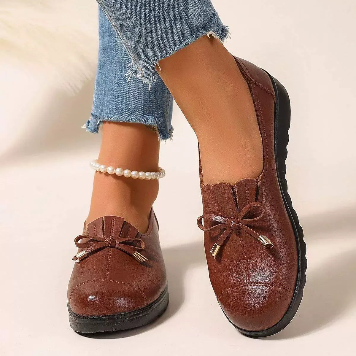 Margaret – Bow Detail Comfort Loafers