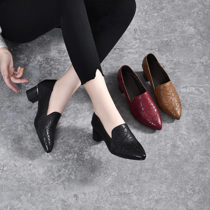 Audrina | Soft Embroidered Pumps
