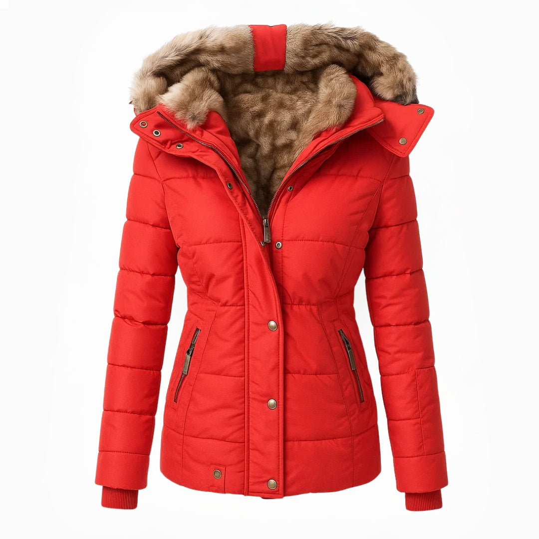 Perpetua – Insulated Winter Coat with Faux Fur Hood