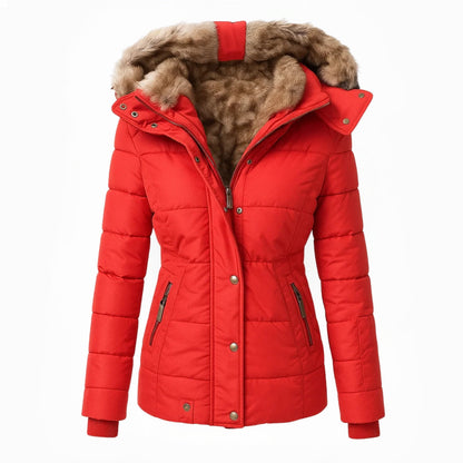 Perpetua – Insulated Winter Coat with Faux Fur Hood