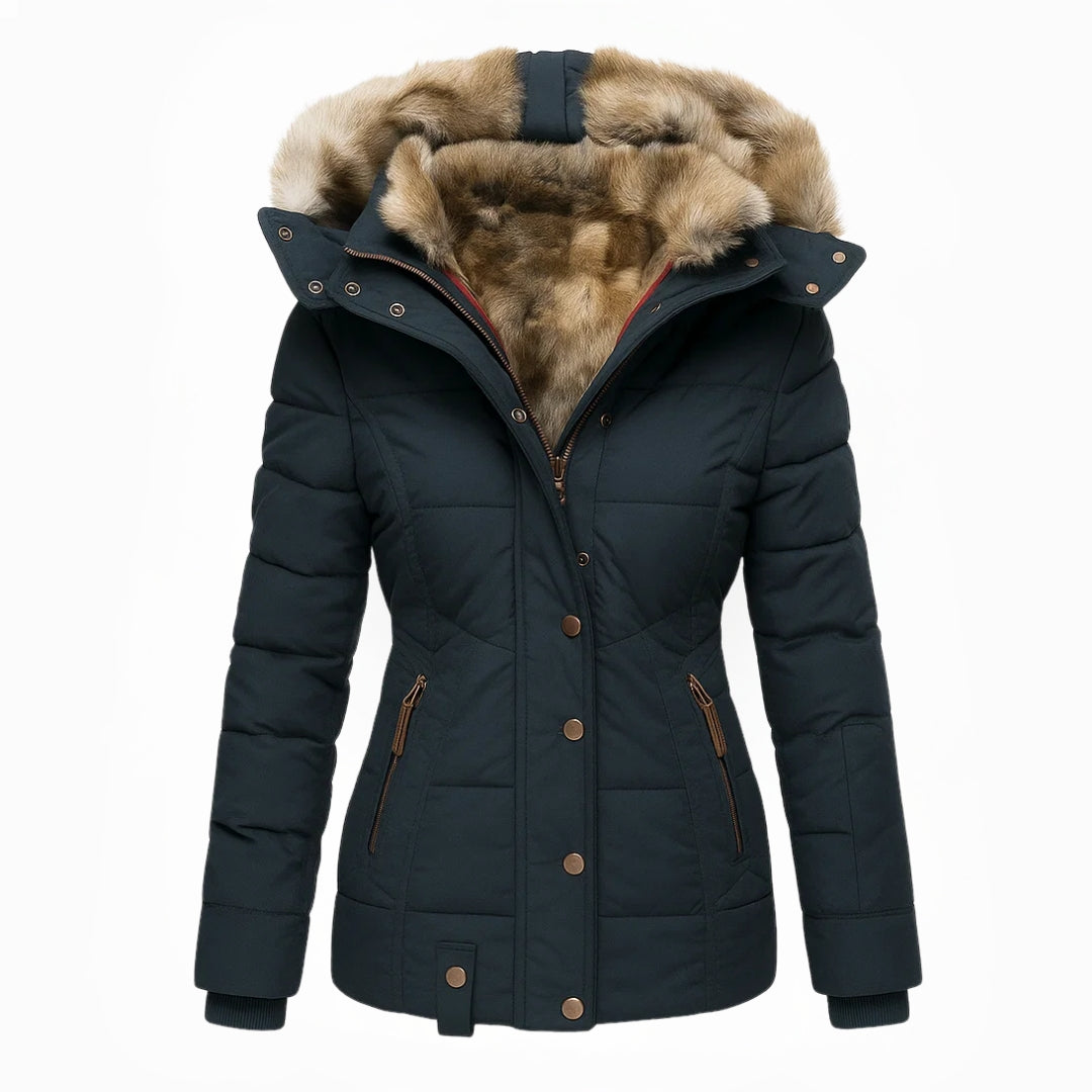 Perpetua – Insulated Winter Coat with Faux Fur Hood