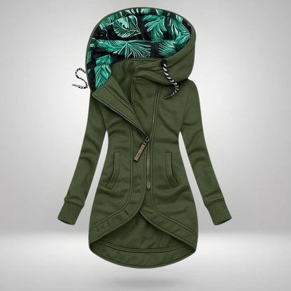 Cressida – Longline Zip-Up Hooded Sweatshirt