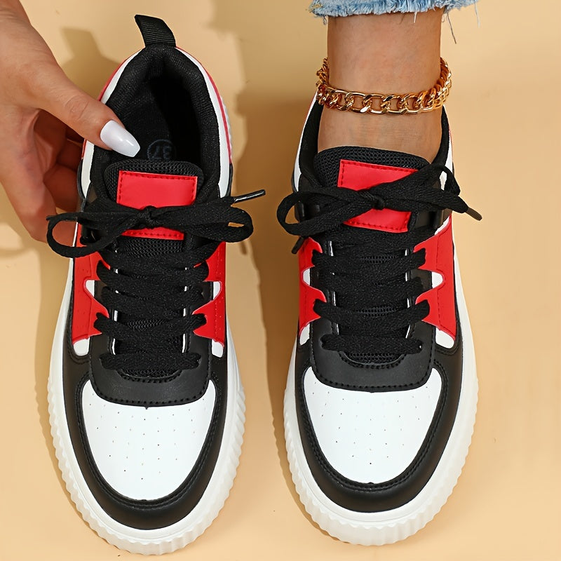 Peggy – Lace-Up Flatform Trainers
