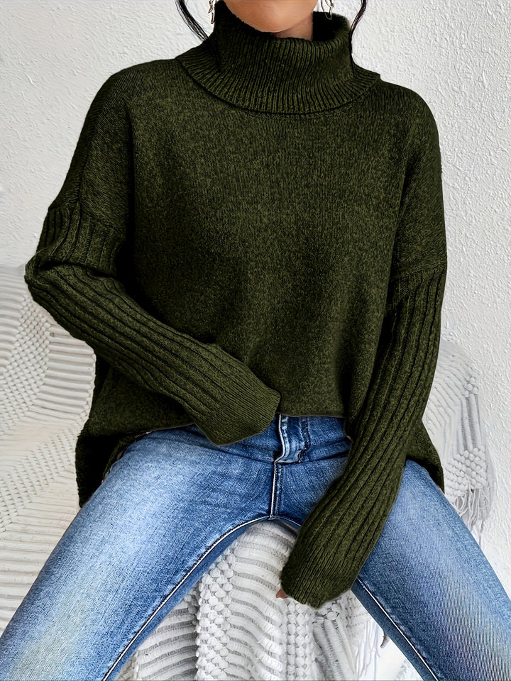 Nicola – Oversized Turtleneck Knit Jumper