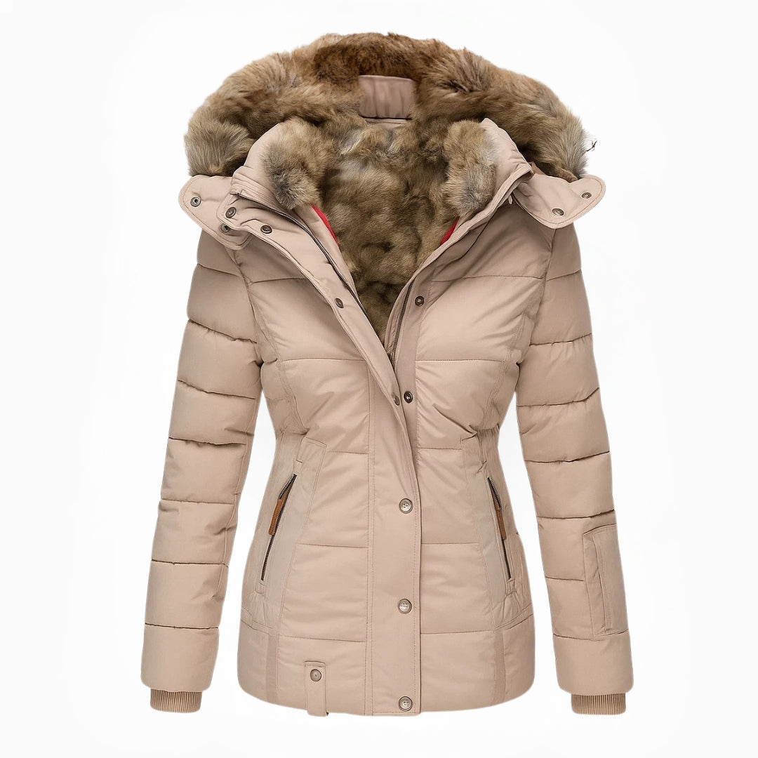 Perpetua – Insulated Winter Coat with Faux Fur Hood