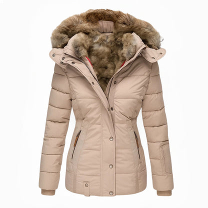 Perpetua – Insulated Winter Coat with Faux Fur Hood
