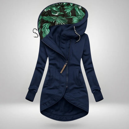 Cressida – Longline Zip-Up Hooded Sweatshirt