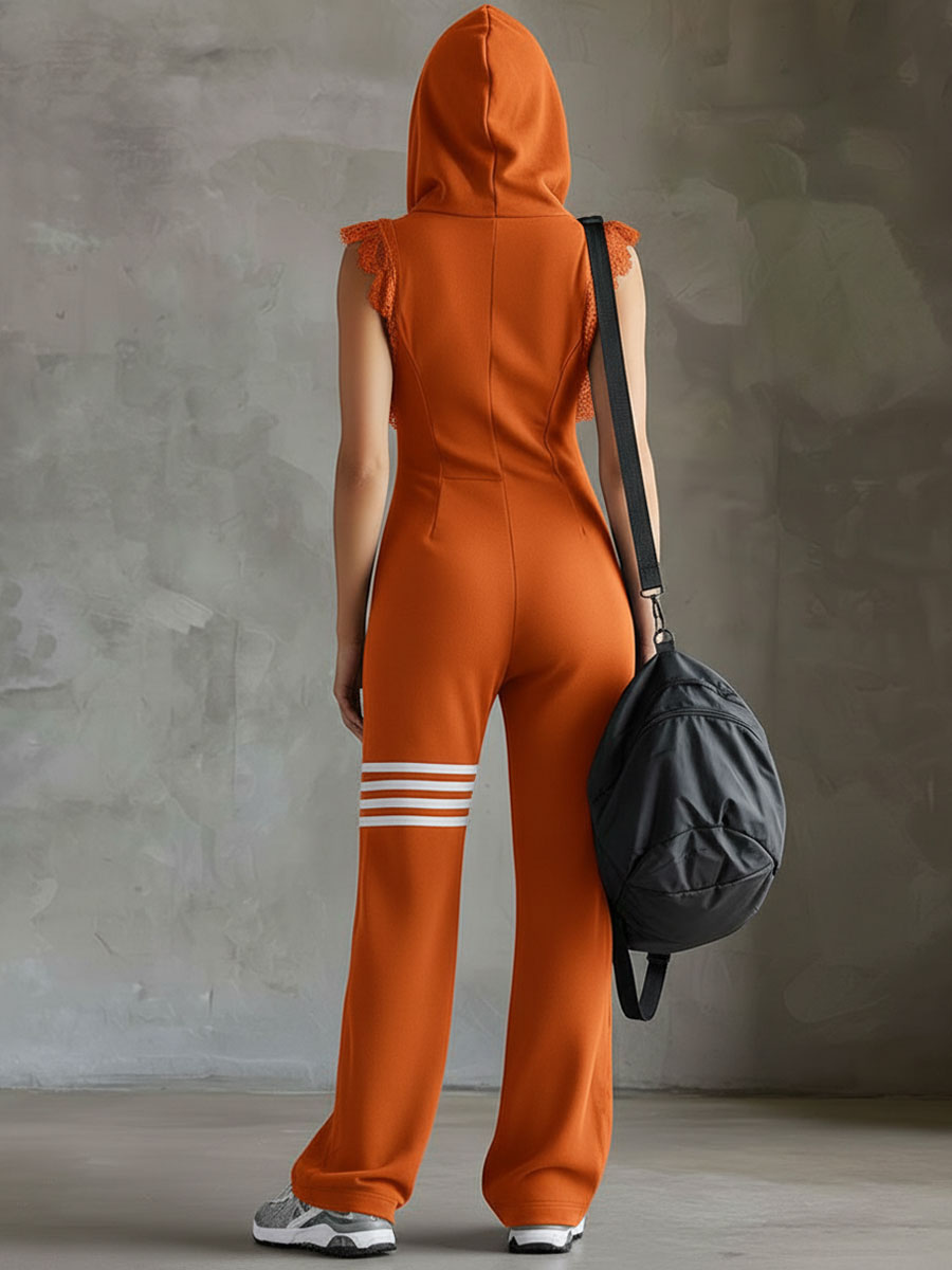 Meredith – Hooded Sleeveless Wide-Leg Jumpsuit