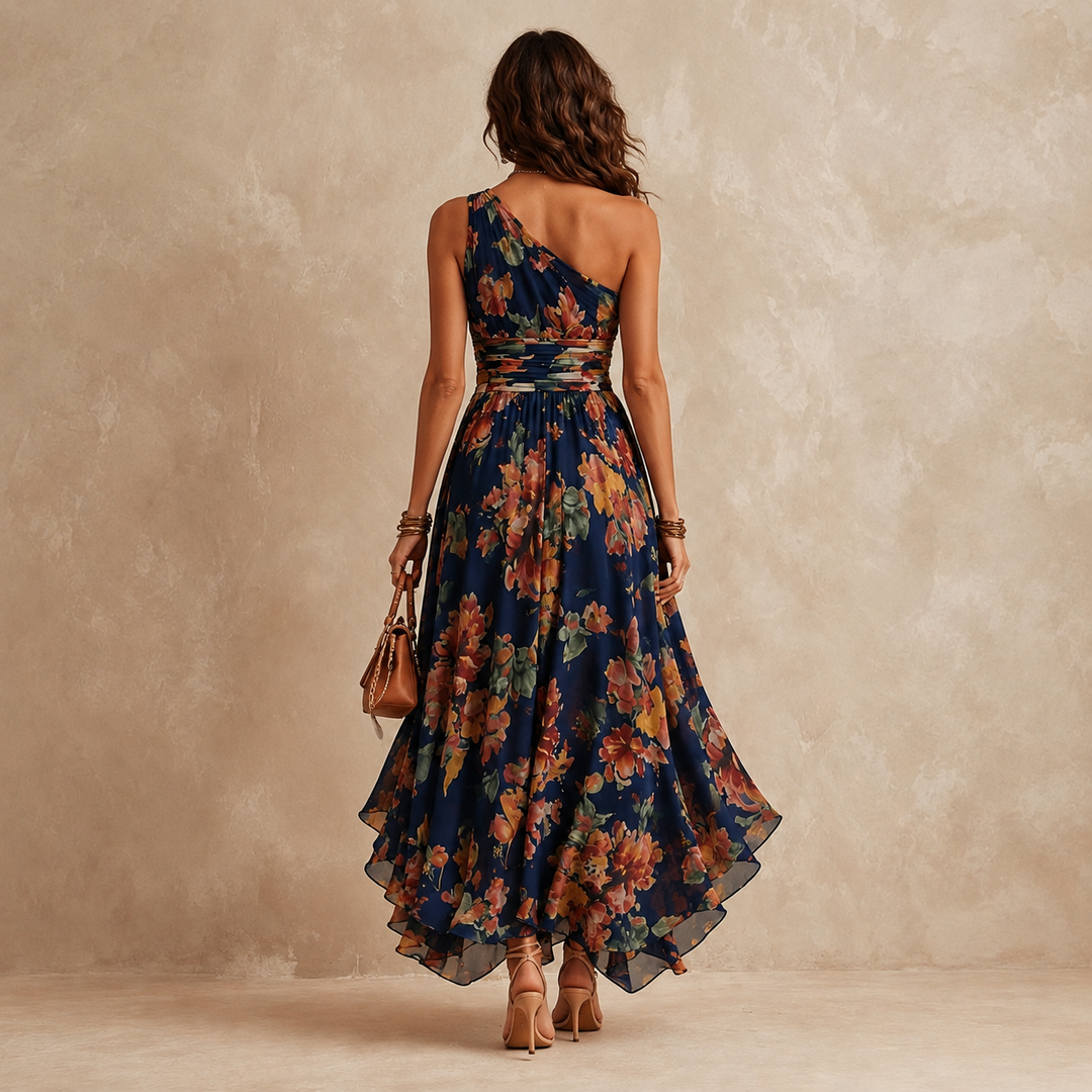 Sibyl – One-Shoulder Floral Maxi Dress