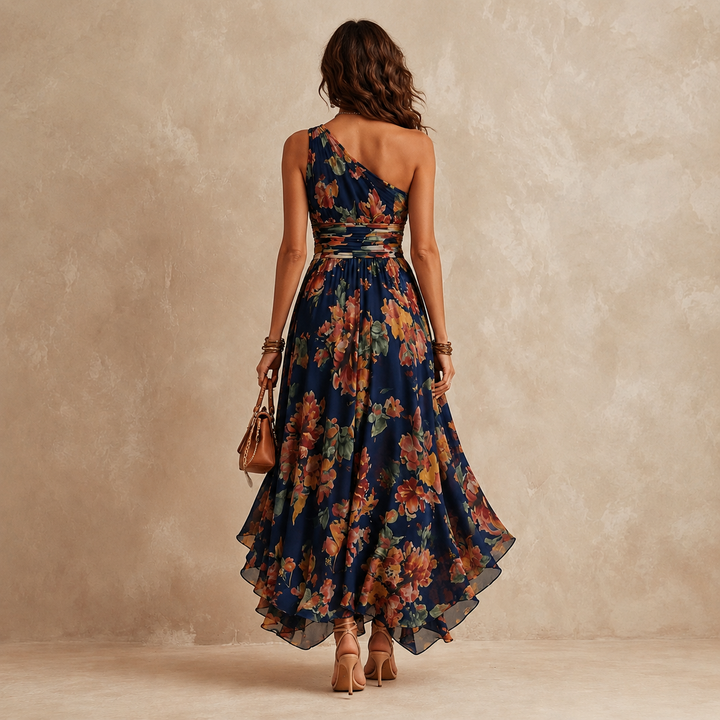 Sibyl – One-Shoulder Floral Maxi Dress