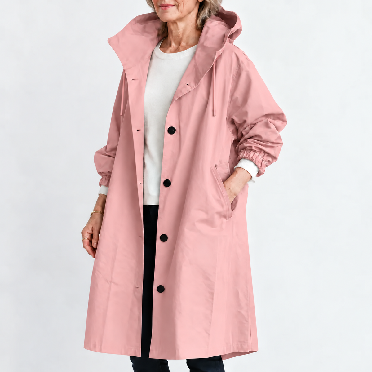 Eileen – Hooded Longline Trench Coat