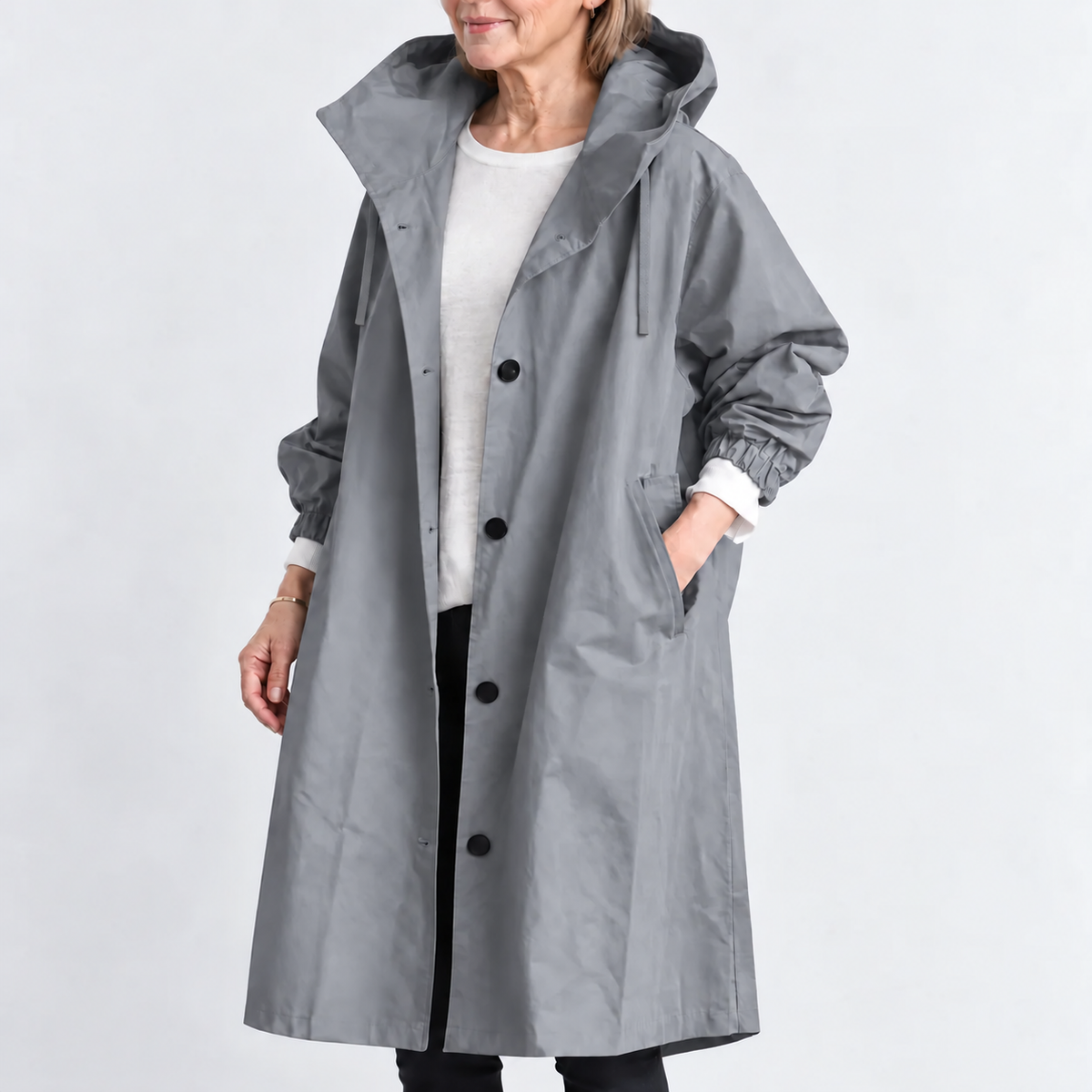 Eileen – Hooded Longline Trench Coat